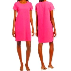 Chelsea28 Size Small Pink Lightweight Crepe Shift Mini Dress NEW